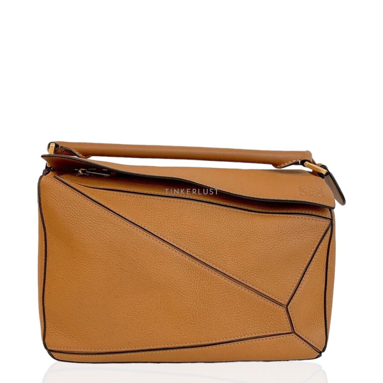 tas satchel Loewe Puzzle Medium Caramel GHW 2018 Satchel Bag Tinkerlust